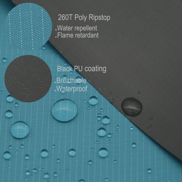260D ripstop PU coating